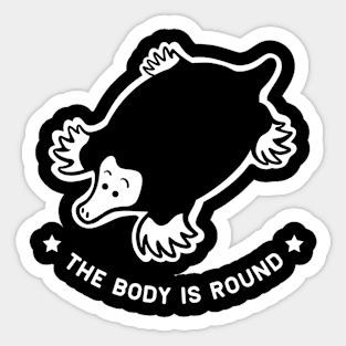 Small chonky mole with round body. Minimal stylized design Sticker